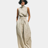 Falyne | Minimalist Tank Top and Wide Leg Pants Set