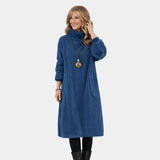 Sofia | Elegant Knit Midi Dress with Turtleneck