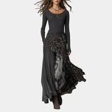 NKEM | Long Leopard Print Dress