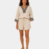 Garsende | Lightweight shorts and blouse set
