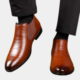 Simon | Elegant Leather Ankle Boots
