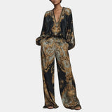 Valentina | Floral Baroque Ensemble with Palazzo Pants