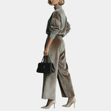 Aurélie | Casual Velvet High Collar Set for Women