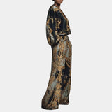 Valentina | Floral Baroque Ensemble with Palazzo Pants