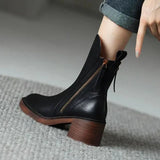 Valorine | Black Leather Boots