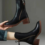 Valorine | Black Leather Boots