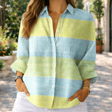 Filippa | Pastel Checkered Blouse