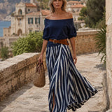 Etiennette | Mediterranean Style Blouse and Skirt Set
