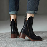 Valorine | Black Leather Boots