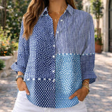 Fiora | Ocean Patchwork Blouse