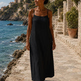 Desideria | Long dress with thin straps