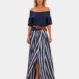 Etiennette | Mediterranean Style Blouse and Skirt Set