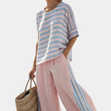 Flower | Elegant Blue and Soft Pants