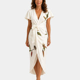 Agathe | Elegant Wrap Dress with Floral Print