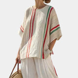 Noemi | Printed boho blouse and comfortable wide-leg pants