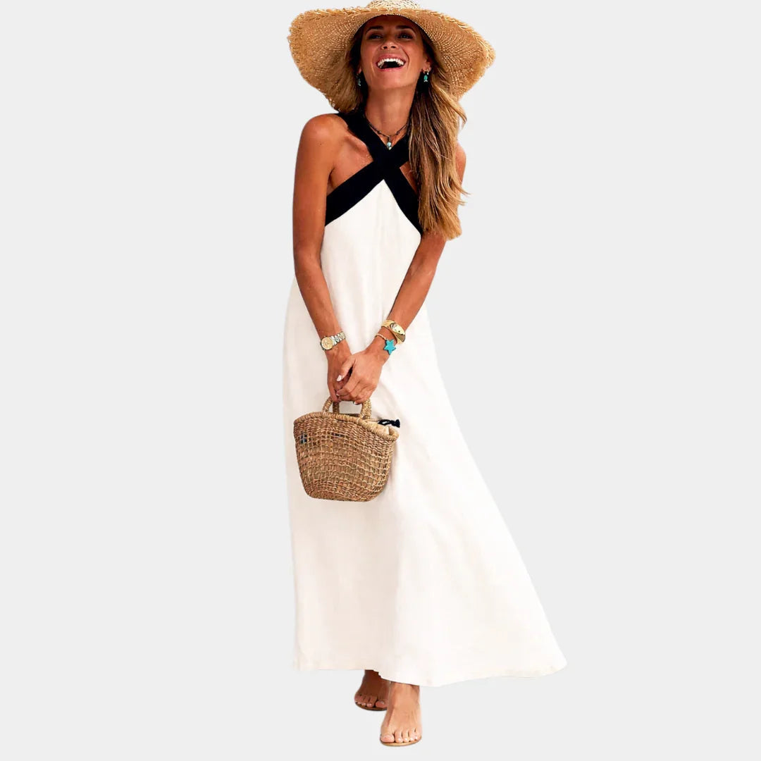 Iva | Maxi Dress with Crossed Straps