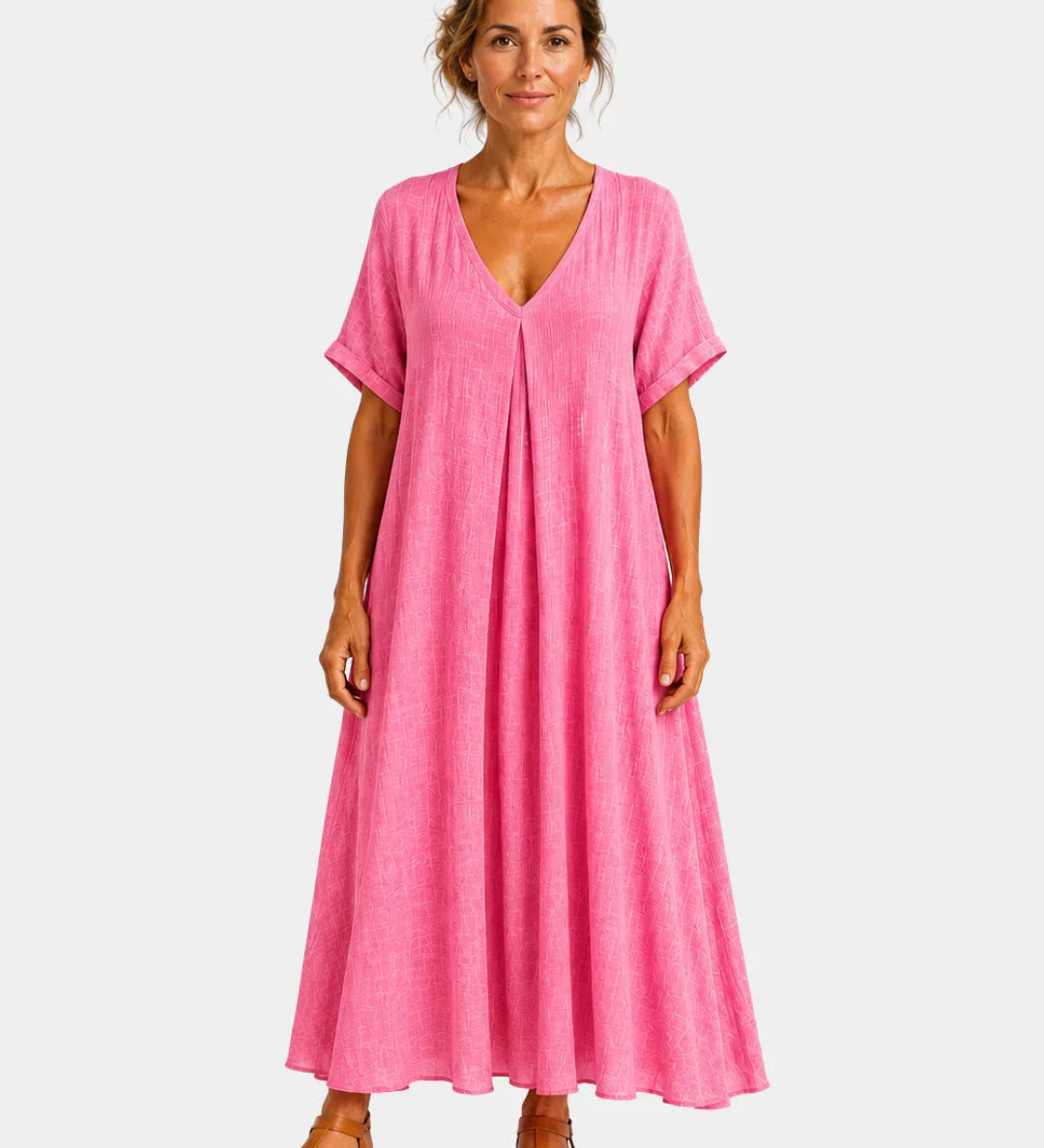 Basine | Lightweight Long Dress with V-Neck