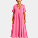 Basine | Lightweight Long Dress with V-Neck