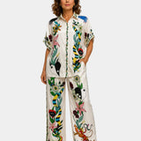 Anastaise | Satin Effect Shirt and Pants Set