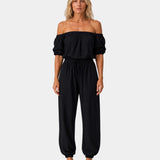 Brunissonne | Sleeveless Jumpsuit with Off-Shoulder Design