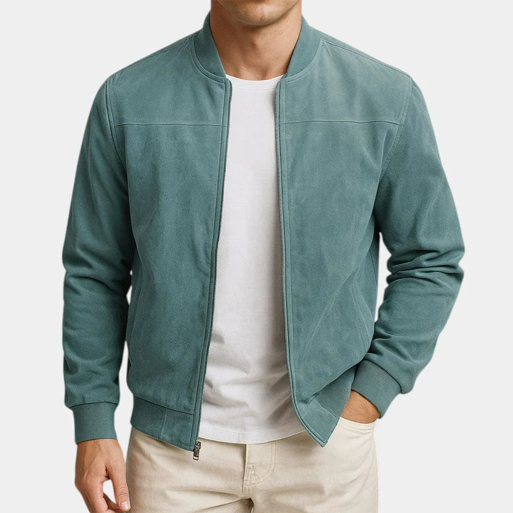 Adrian | Premium Suede Bomber Jacket
