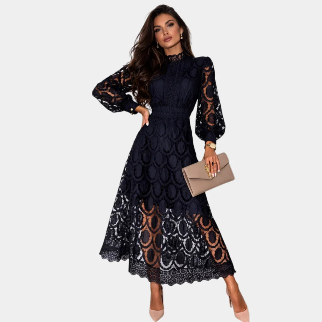 Yvette | Delicate Lace Midi Dress