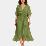 Carmen | Chiffon Dress with V-Neck