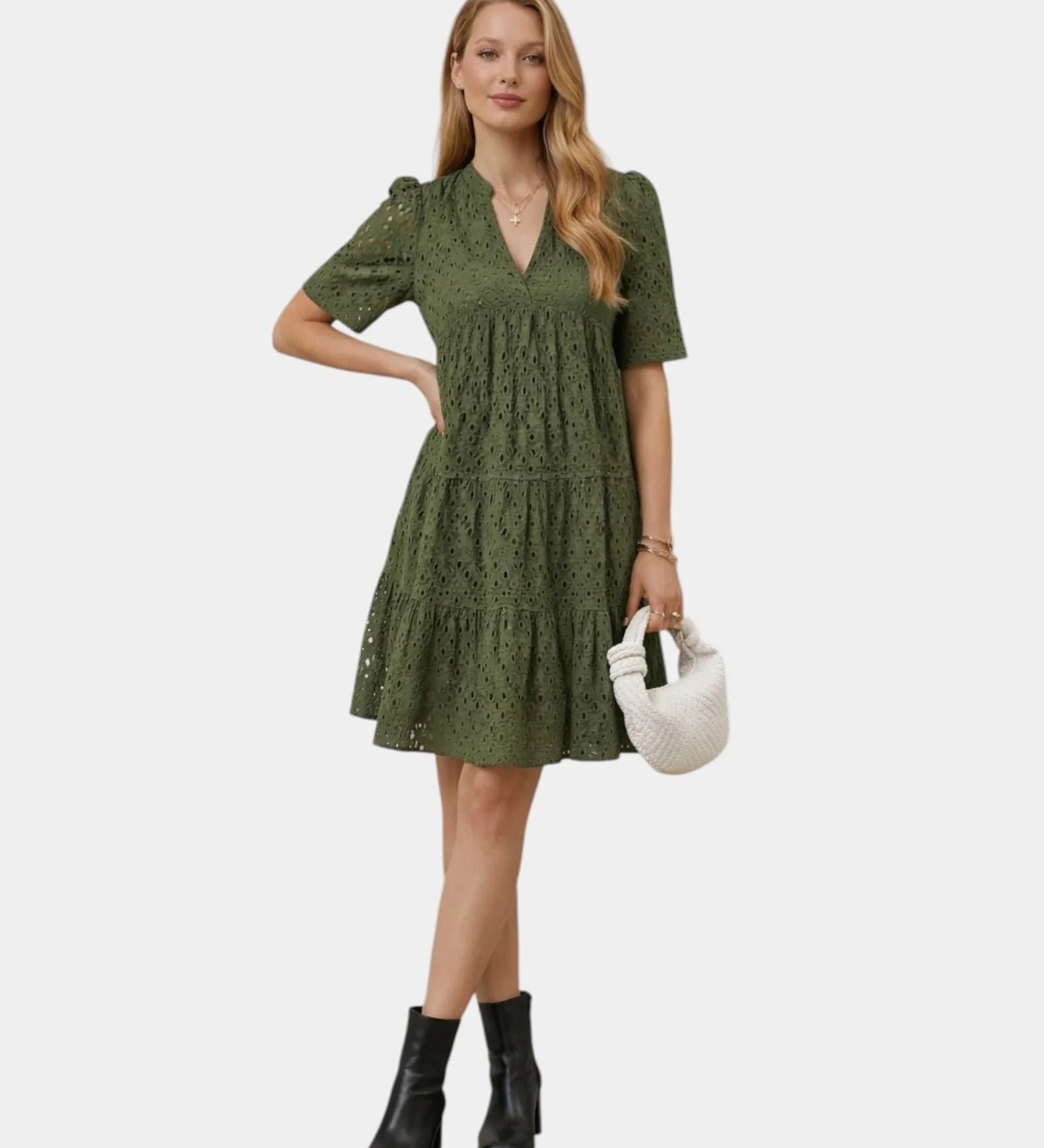 Garance | Embroidered Mini Dress