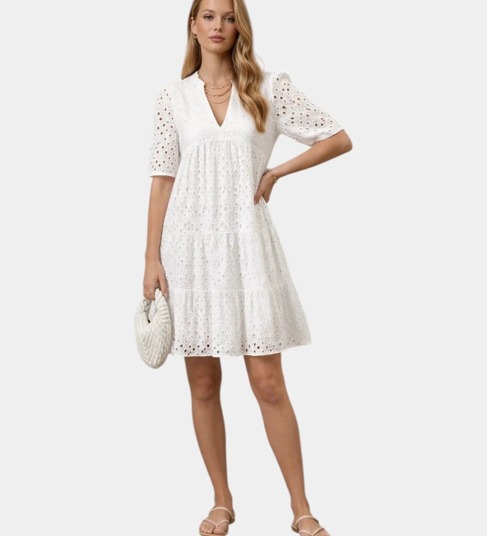 Garance | Embroidered Mini Dress