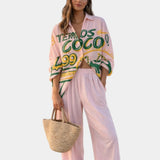 Caroline | Elegant Summer Set with Pants and Shirt