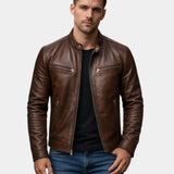Bastien | Vintage Leather Effect Jacket
