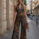 Guénola | Pleated Jumpsuit with Pattern