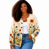 Tansy™ | Vintage Floral Print Knit Cardigan