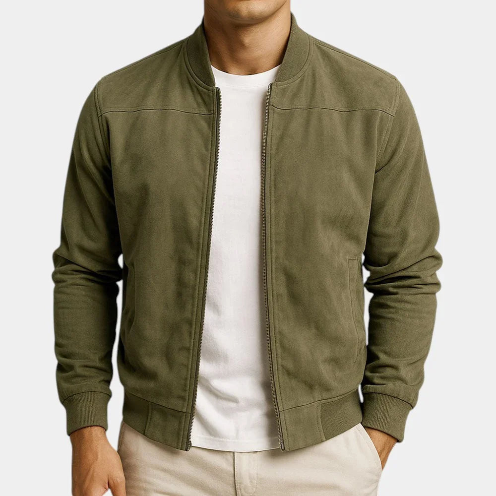 Adrian | Premium Suede Bomber Jacket