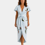 Agathe | Elegant Wrap Dress with Floral Print