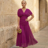 Clervie | Elegant Fuchsia Dress