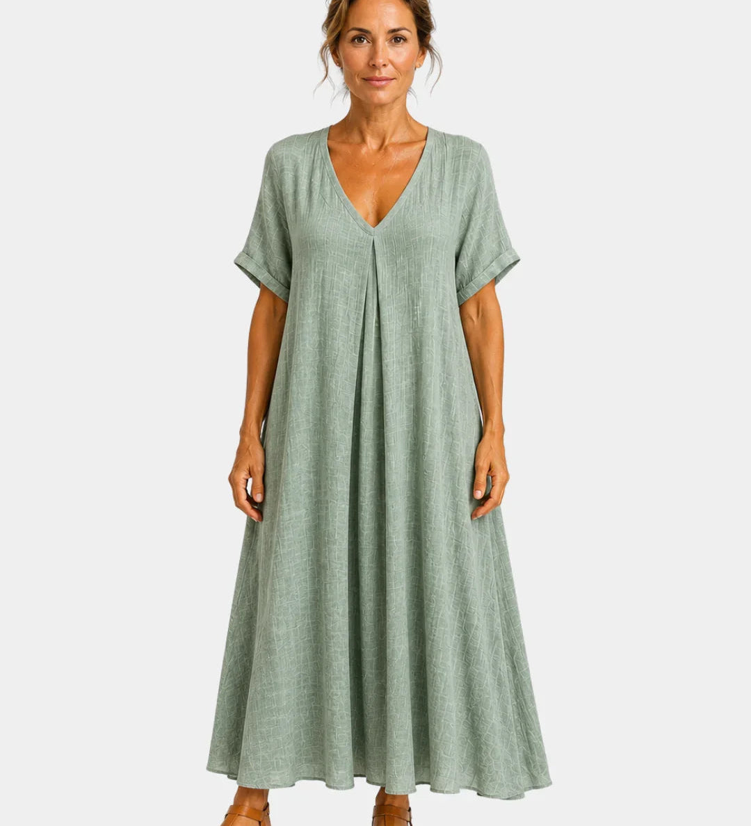 Basine | Lightweight Long Dress with V-Neck