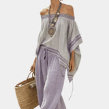 Serenella | Top and Wide-Leg Pants Striped