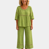 Good | Fresh set with matching blouse and pants