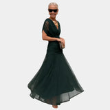 Nina | Long Floral Dress with V-Neck