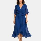 Carmen | Chiffon Dress with V-Neck