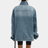 Lucie – Vintage Washed Jacket with High Collar