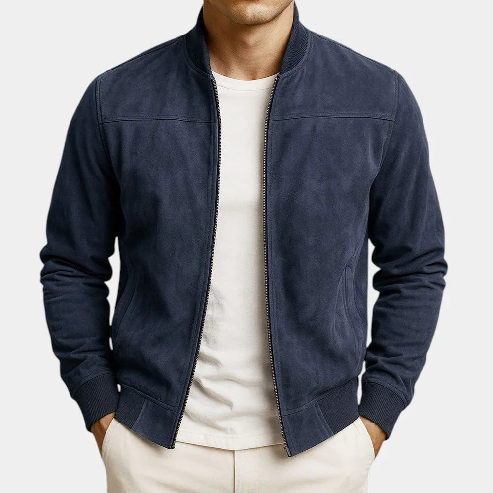 Adrian | Premium Suede Bomber Jacket