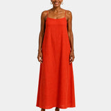 Desideria | Long dress with thin straps