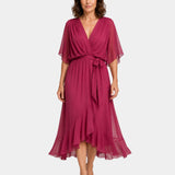 Carmen | Chiffon Dress with V-Neck