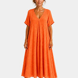 Basine | Lightweight Long Dress with V-Neck
