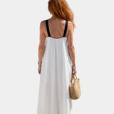 Mena | Midi Dress with Crossed Neckline
