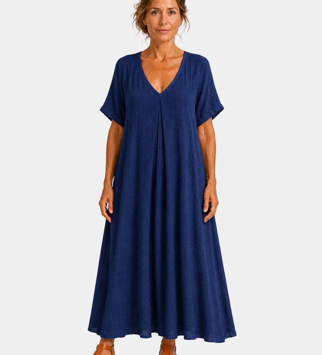 Basine | Lightweight Long Dress with V-Neck