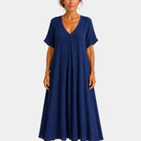 Basine | Lightweight Long Dress with V-Neck