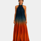 Hombeline | Elegant Long Dress with Gradient Effect